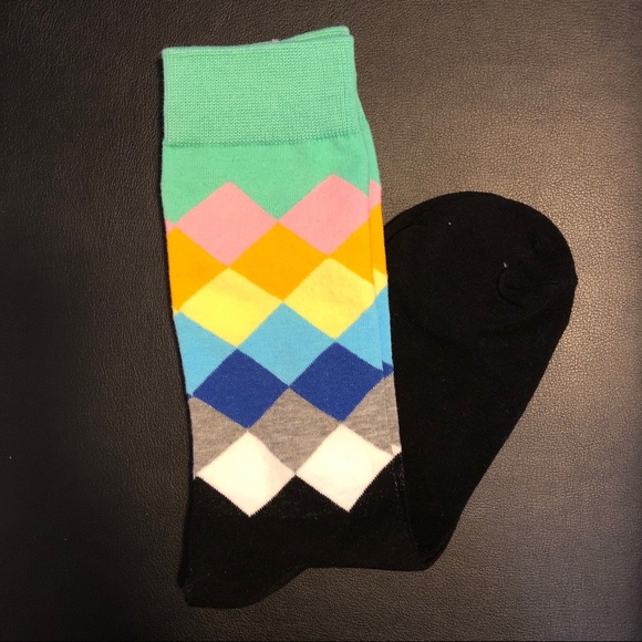 Multicolored Argyle Crew Socks (3 pairs) NWOT - Picture 4 of 4